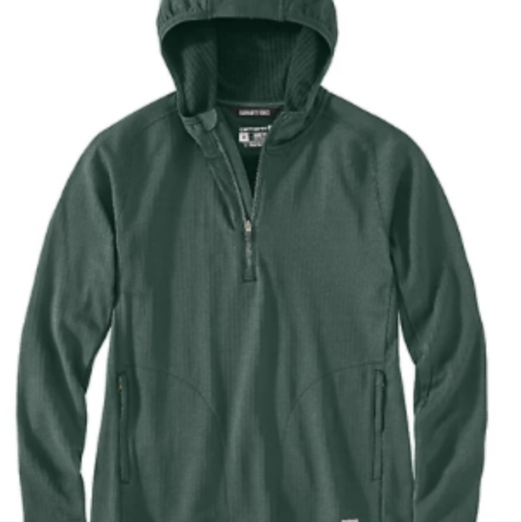 NWT* Carhartt Women's Force FastDry Relaxed Fit Half-Zip Hooded Work Shirt - Picture 10 of 10
